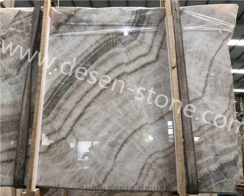 White Wood Grain/Wood Grain/Brown Wooden Onyx Stone Slabs&Tiles