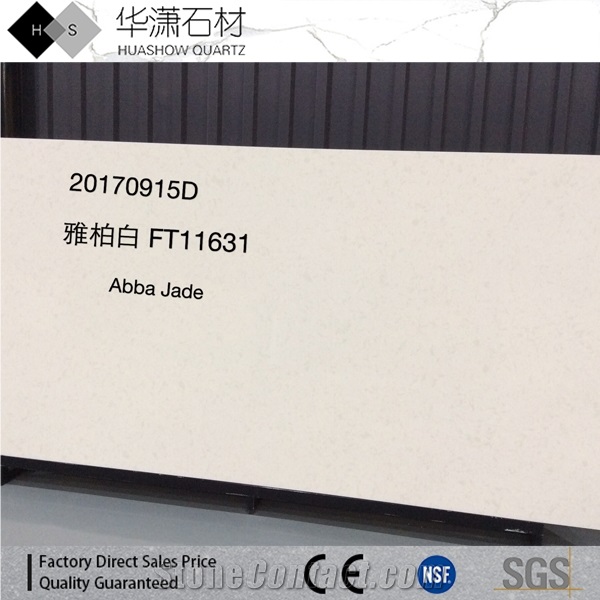 Abba Jade White Quartz Color Building Materials Products Stone Slabs