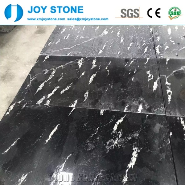 Black Snowflake Granite Factory Directly Sale Polished Slabs