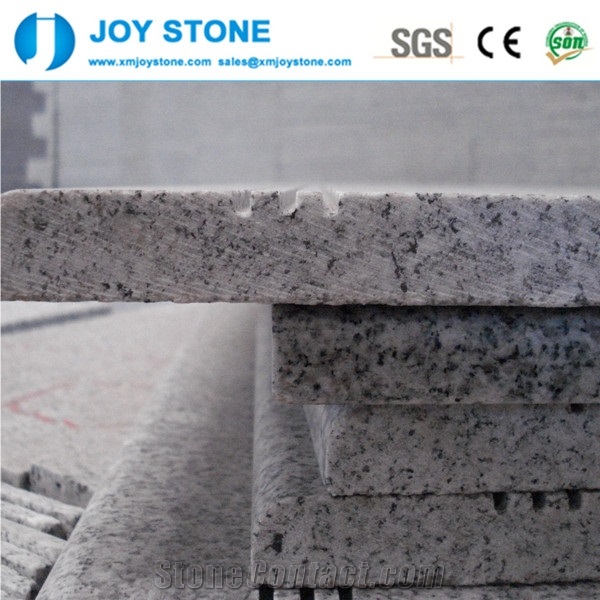 Cheap Flamed G603 Crystal White Granite Step with Anti Slip Grooves