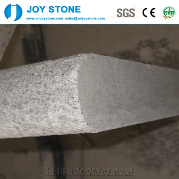 Cheap Flamed Hubei Sesame White G603 Granite Step with Bull Nose Edge