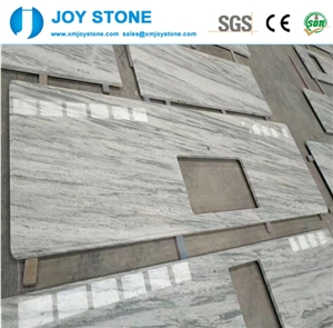 China Natural Stone River White Granite Kitchen Countertops Polished