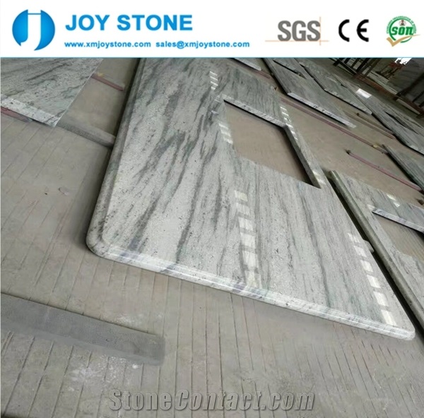 China Natural Stone River White Granite Kitchen Countertops Polished
