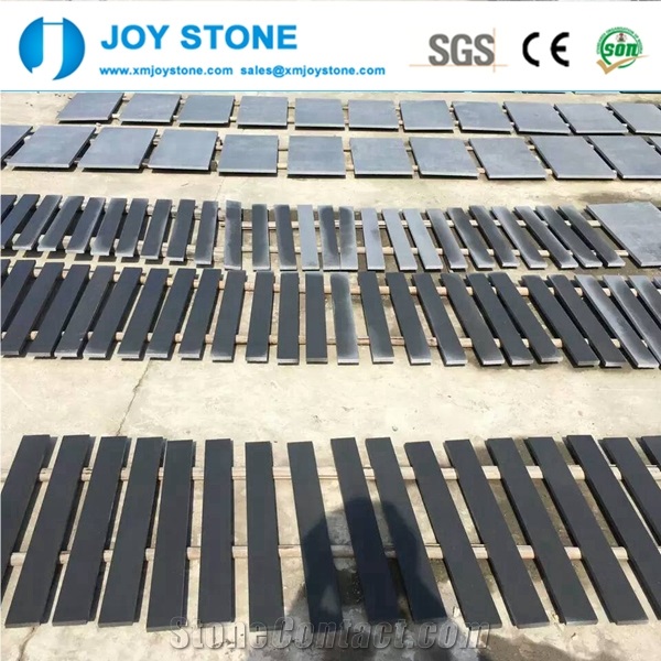 Chinese Cheap Custom Size Tiles Hainan Black Basalt 24 X24