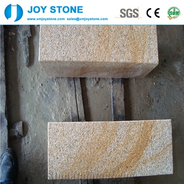 G682 Rusty Yellow Factory Promotion Cubestones Granite for Drive Way