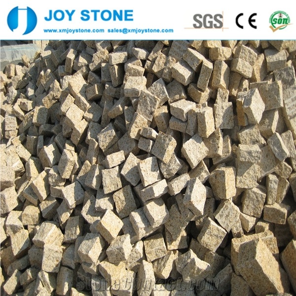 G682 Rusty Yellow Granite Cubestone Cheap Price Standard Size