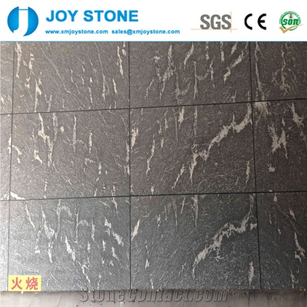 Snow Gray Natural Stone Granite Flamed Slabs for Exterior Wall Tiles
