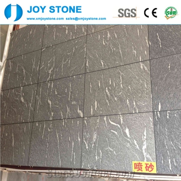 Snow Gray Promotion Sales Flamed Granite Slabs for Wall Cladding