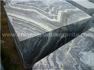 Chinese Natural Natural Hills and Clouds Blue Marble Marble Slabs