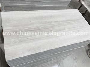 Costlower Natural Grey Veins Wooden White Marble Wholesale Marble Tile