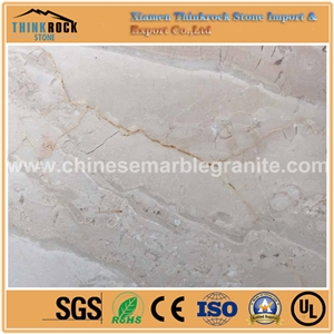 Edge-Finished Amasya Fish Scale Beige Yellow Marble Wall Coverings