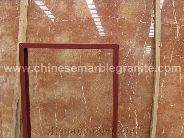 Fine-Grained White Woolen Yarn Veins Red Marble Wall Tiles