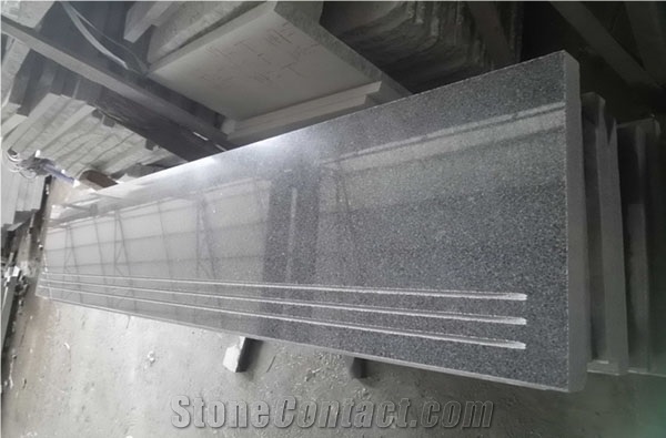 G654 Polished Padang Dark Grey Granite Stair Step