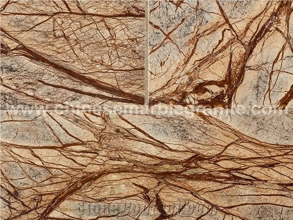 Great Natural Brown Tree Veins Gold Yellow Marble Wall Tiles