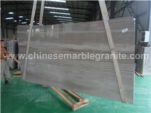 High-End Look Black Veins Wooden Grey Marble Wall Claddings