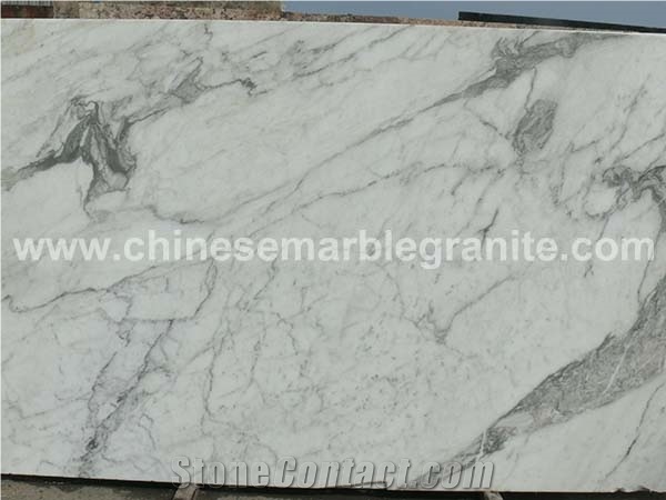High Hardness Martian Surface Black Veins White Marble Wall Tiles