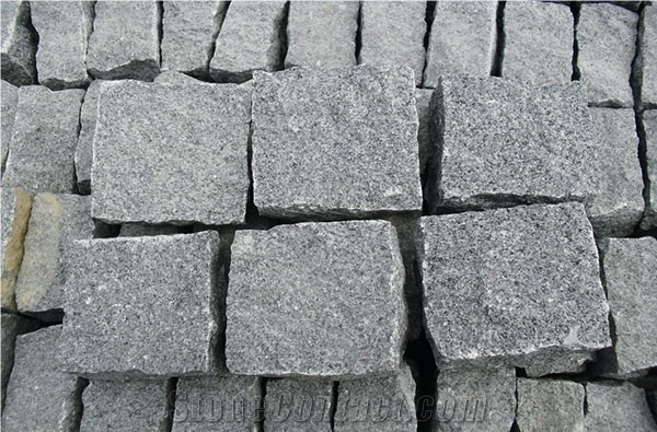 Natural Split Padang Dark G654 Grey Granite Paving Stones