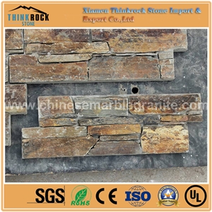 High-Luster Natural Split Rusty Brown Culture Stone Facing for Walls
