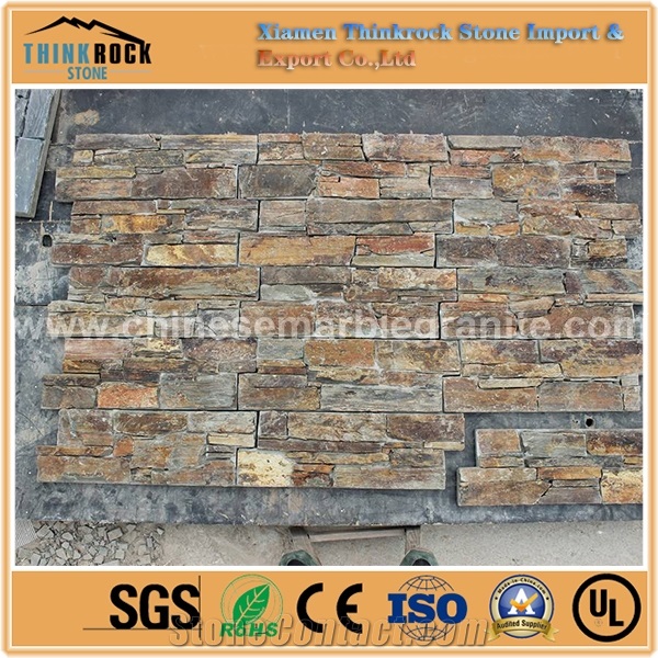 High-Luster Natural Split Rusty Brown Culture Stone Facing for Walls