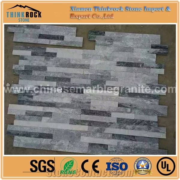 Synthetic Sandstone Black Mixed White Culture Faux Stone Wall