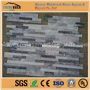 Synthetic Sandstone Black Mixed White Culture Faux Stone Wall