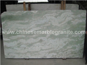 Timeless Look Cyan Veins Landscape White Marble Wall Covering Tiles