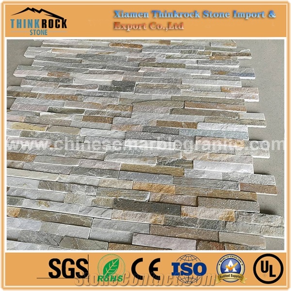 Unique and Lasting Natural Cleft Yellow Ledge Slate Veneer