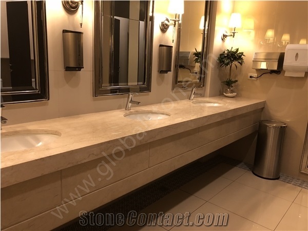 Beige Marble Vanity Top Tippy Bath Tops From China Stonecontact Com - Beige Bathroom Sink Vanity