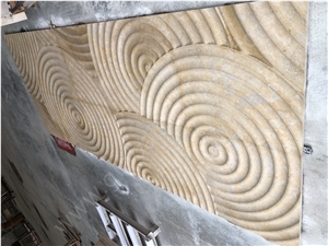 Tippy Beige Limestone Walling Tiles,Cnc Wall Panel