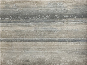 Silver Travertine Slabs & Tiles, Italy Grey Travertine