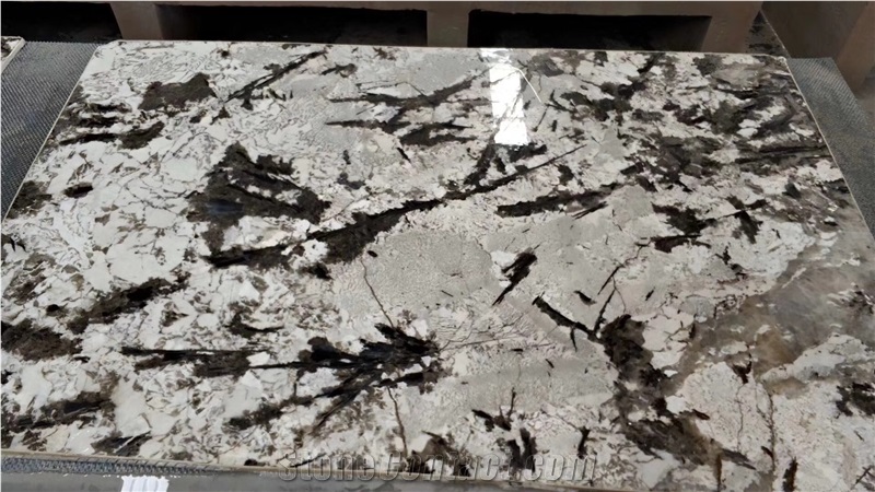 Brazil Snow Mountain Silver Fox Granite Slabs & Tiles,Snow Fox Granite
