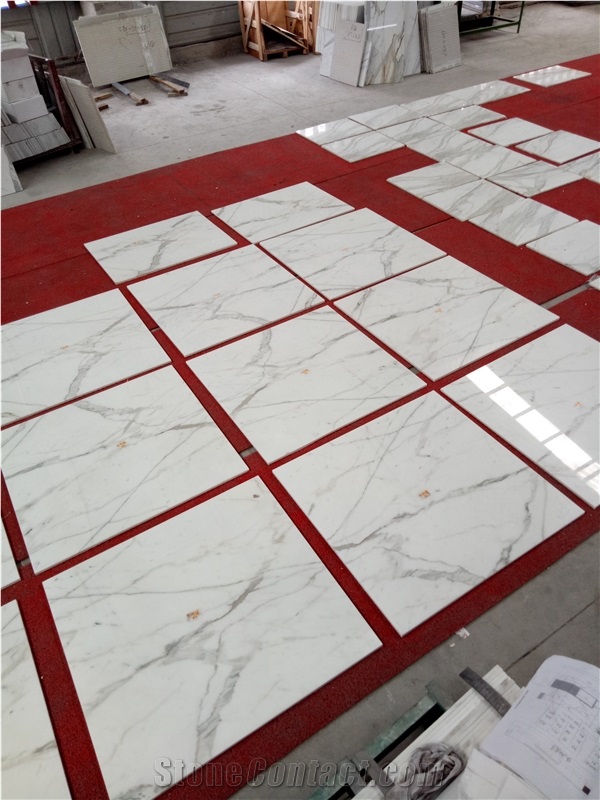 Low Price Calacatta Betogli White Marble Composite Wall Tiles