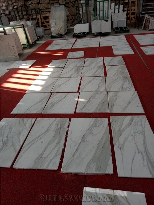 Low Price Calacatta Betogli White Marble Composite Wall Tiles