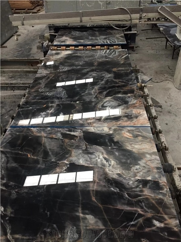 Smoky Black Venice Gold Marble Slabs&Tiles Interior Wall and Floor