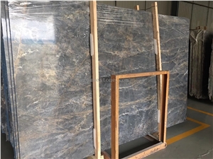 Spun Gold Blue Marble Slabs&Tiles Pool and Wall Capping, Stairs