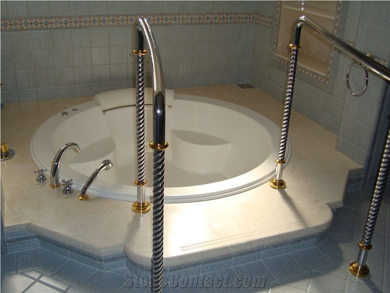 White Marble Bath Tub Tops