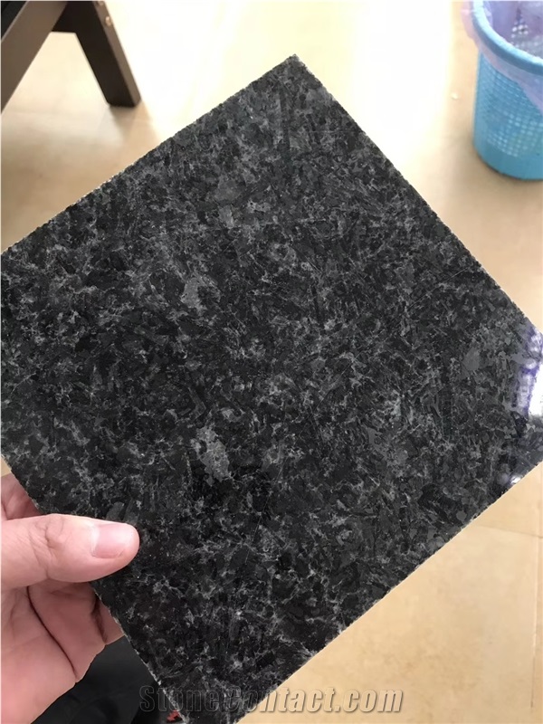 Angola Black Crystal Nero Angola Black Granite Natural Stone Slabs