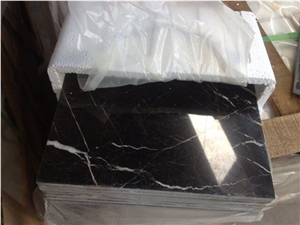 China Nero St Laurent 10mm Brown Black Grey Marble Tile