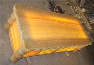 Chinese Honey Onyx Translucent Backlit Honey Resin China Yellow Onyx
