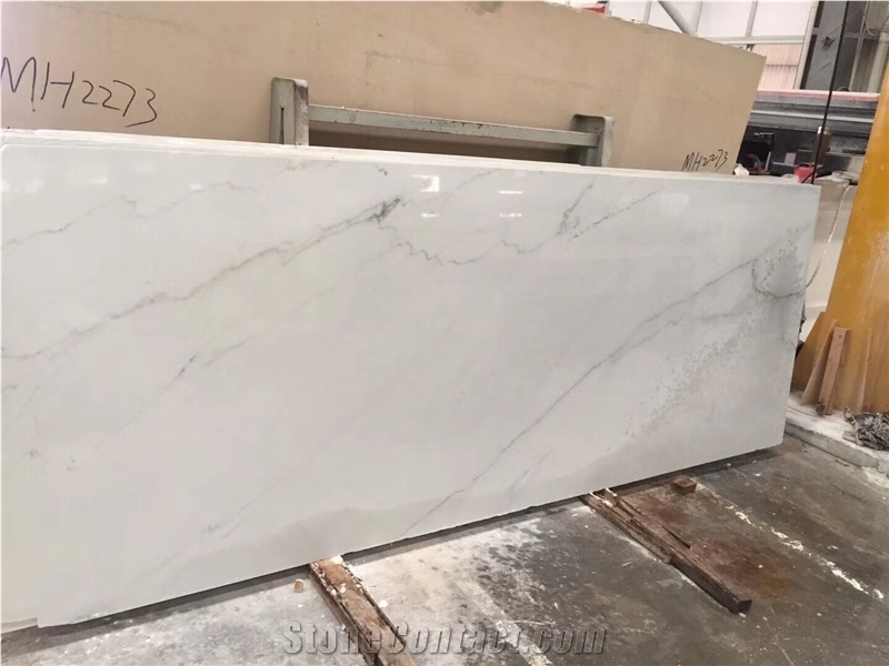 Colorado Lincoln White Marble with Gold Vein Colorado Yule Marble Slab