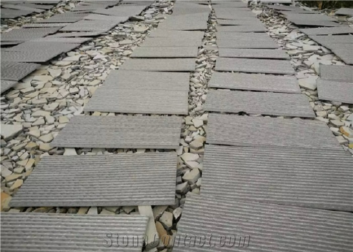 Hainan Black Lava Sands Blasted Black Dark Basalt Tiles