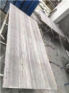 Italy Silver/Grey Travertine Tiles & Slabs for Building Project