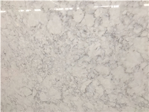 Polished Surface Slabs 20mm Thickness White Artificial Quartz Stone