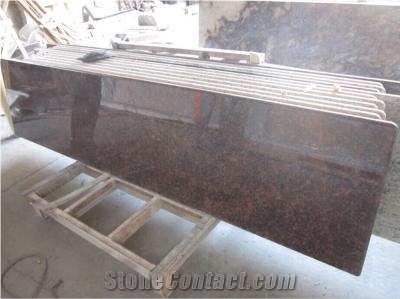 Tan Brown Prefab Granite Kitchen Countertop