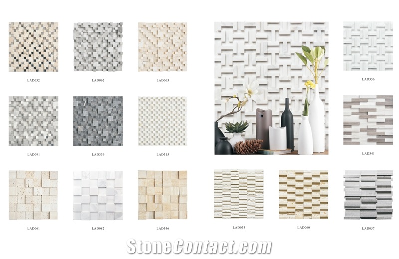 White Marble Mosaic Tile Backsplash for Bathroom/Kitchen Floor/Wall