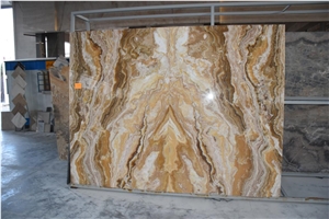 Onyx Slabs with Wide Range Color, Iran Pink Onyx