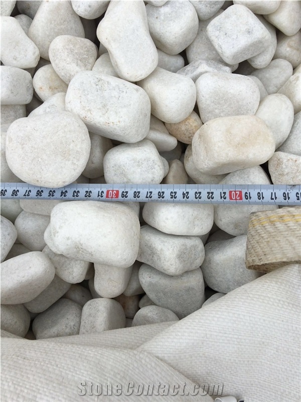 Mugla White Marble Pebbles