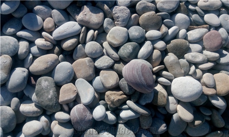 Multicolor Marble Pebbles, River Washed Pebbles