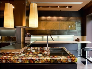 Semiprecious Stone Kitchen Countertops