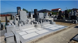 Uchigaki Ishi Grey Granite Japanese Tombstone